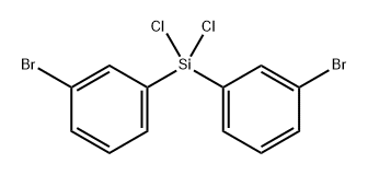 双(3-溴苯基)二氯硅烷 结构式