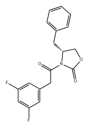 2-Oxazolidinone, 3-[2-(3,5-difluorophenyl)acetyl]-4-(phenylmethyl)-, (4R)- 结构式