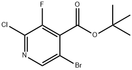 5-溴-2-氯-3-氟异烟酸叔丁酯 结构式