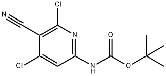 Carbamic acid, N-(4,6-dichloro-5-cyano-2-pyridinyl)-, 1,1-dimethylethyl ester 结构式