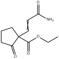 Cyclopentanecarboxylic acid, 1-(3-amino-3-oxo-1-propen-1-yl)-2-oxo-, ethyl ester 结构式