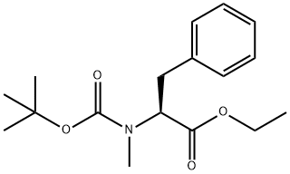 L-Phenylalanine, N-[(1,1-dimethylethoxy)carbonyl]-N-methyl-, ethyl ester 结构式