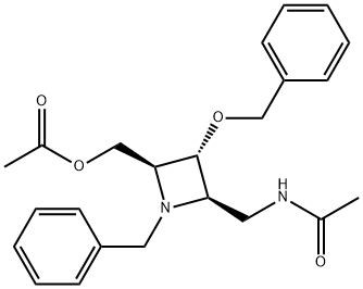 N-?[[(2R,?3R,?4S)?-?4-?[(Acetyloxy)?methyl]?-?3-?(phenylmethoxy)?-?1-?(phenylmethyl)?-?2-?azetidinyl]?methyl]?-acetamide 结构式
