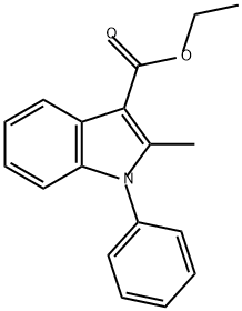 1H-Indole-3-carboxylic acid, 2-methyl-1-phenyl-, ethyl ester 结构式