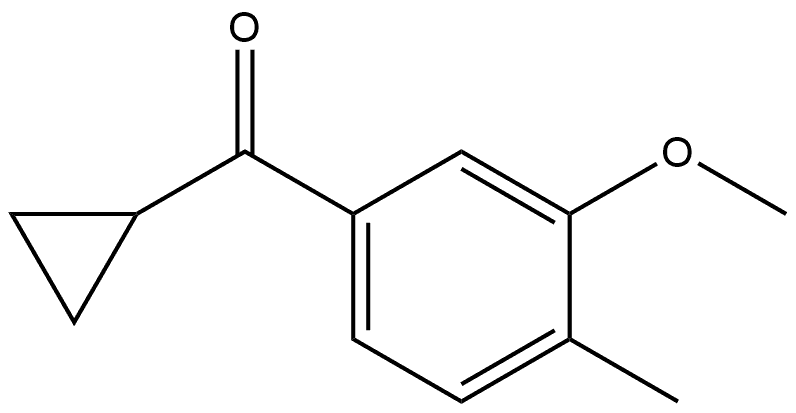 Cyclopropyl(3-methoxy-4-methylphenyl)methanone 结构式