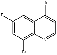 4,8-Dibromo-6-fluoroquinoline 结构式