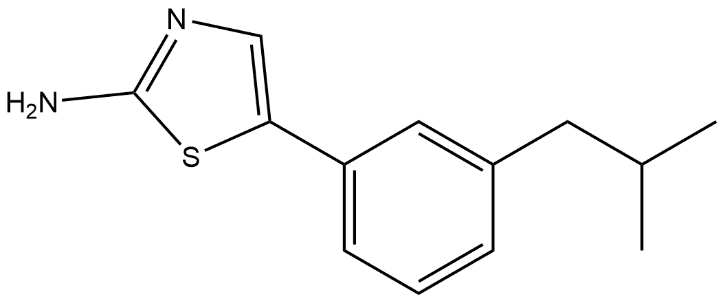 5-(3-Isobutylphenyl)thiazol-2-amine 结构式