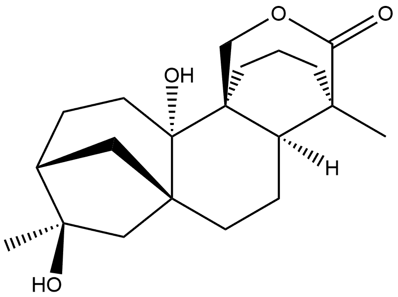 Kauran-18-oic acid, 9,16,20-trihydroxy-, 18,20-lactone, (4α)- 结构式