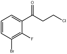 1-Propanone, 1-(3-bromo-2-fluorophenyl)-3-chloro- 结构式