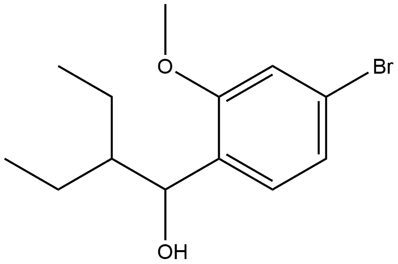 4-Bromo-α-(1-ethylpropyl)-2-methoxybenzenemethanol 结构式