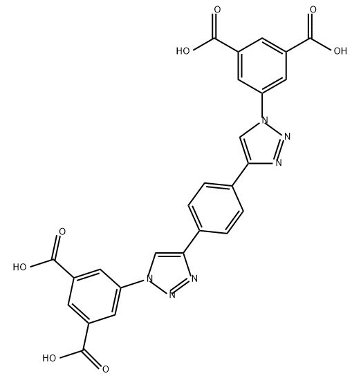5,5'-(1,4-PHENYLENEBIS(1H-1,2,3-TRIAZOLE-4,1-DIYL))DIISOPHTHALIC ACID 结构式