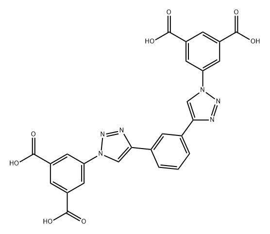 5,5'-(1,3-PHENYLENEBIS(1H-1,2,3-TRIAZOLE-4,1-DIYL))DIISOPHTHALIC ACID 结构式