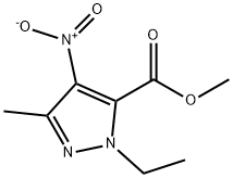 Methyl 1-ethyl-3-methyl-4-nitro-1H-pyrazole-5-carboxylate 结构式
