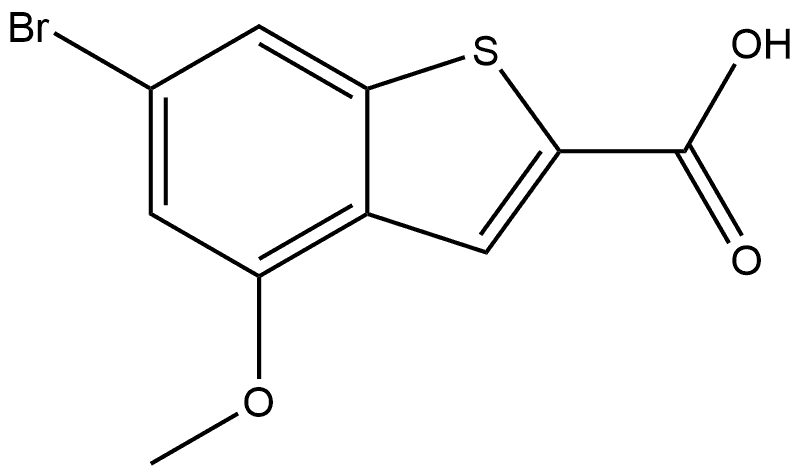 6-溴-4-甲氧基苯并噻吩-2-甲酸 结构式