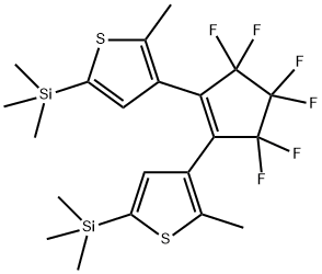 Thiophene, 3,3'-(3,3,4,4,5,5-hexafluoro-1-cyclopentene-1,2-diyl)bis[2-methyl-5-(trimethylsilyl)- 结构式