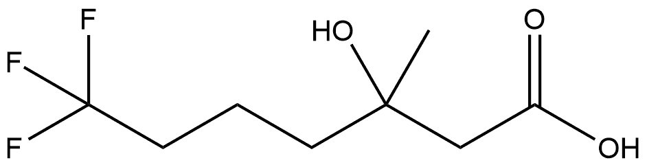 7,7,7-trifluoro-3-hydroxy-3-methylheptanoic acid 结构式