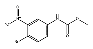 (4-溴-3-硝基苯基)氨基甲酸甲酯 结构式