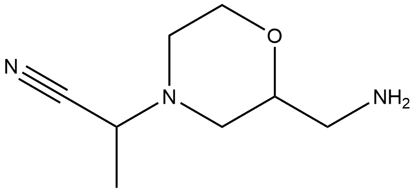 4-Morpholineacetonitrile, 2-(aminomethyl)-α-methyl 结构式