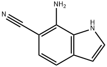 7-氨基-1H-吲哚-6-腈 结构式