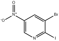 3-溴-2-碘-5-硝基吡啶 结构式