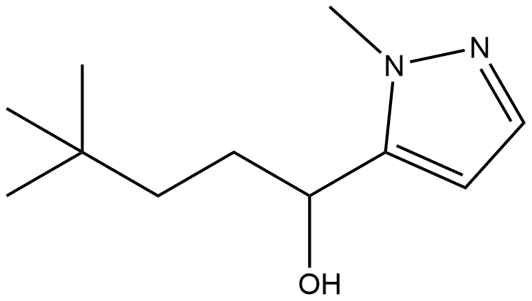 α-(3,3-Dimethylbutyl)-1-methyl-1H-pyrazole-5-methanol 结构式