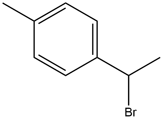 Benzene, 1-(1-bromoethyl)-4-methyl-, (-)- 结构式