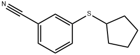 3-(cyclopentylsulfanyl)benzonitrile 结构式