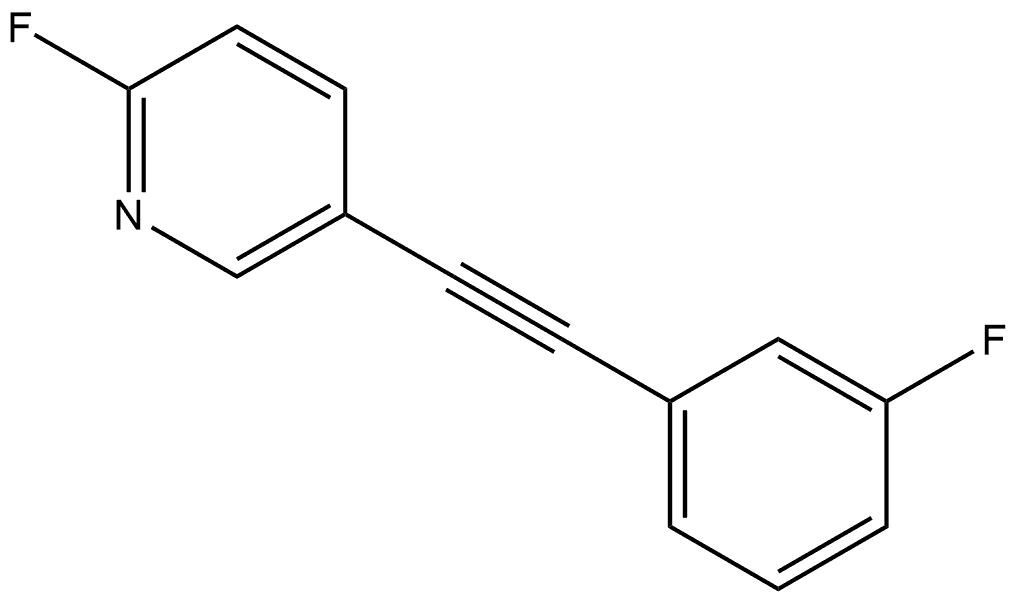 2-Fluoro-5-[2-(3-fluorophenyl)ethynyl]pyridine 结构式