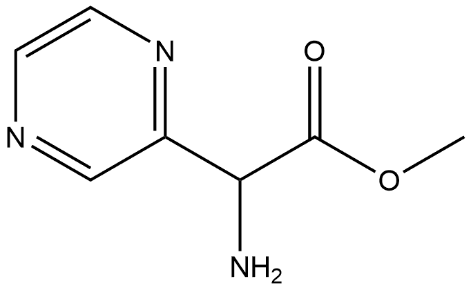 2-氨基-2-(吡嗪-2-基)乙酸甲酯 结构式