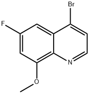 4-Bromo-6-fluoro-8-methoxyquinoline 结构式