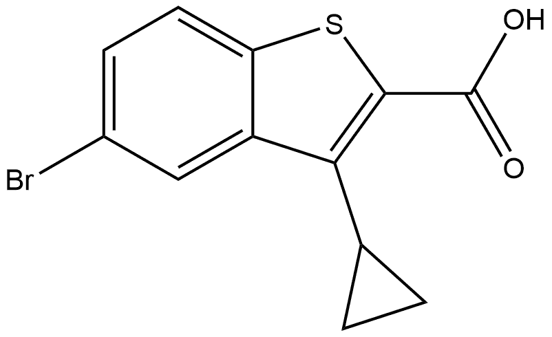5-bromo-3-cyclopropylbenzo[b]thiophene-2-carboxylic acid 结构式