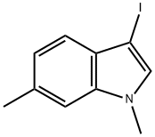 3-碘-1,6-二甲基1H吲哚 结构式