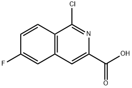 1-chloro-6-fluoroisoquinoline-3-carboxylic acid 结构式