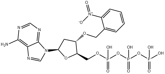 Adenosine 5'-(tetrahydrogen triphosphate), 2'-deoxy-3'-O-[(2-nitrophenyl)methyl]- 结构式