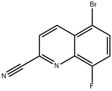 5-bromo-8-fluoroquinoline-2-carbonitrile 结构式