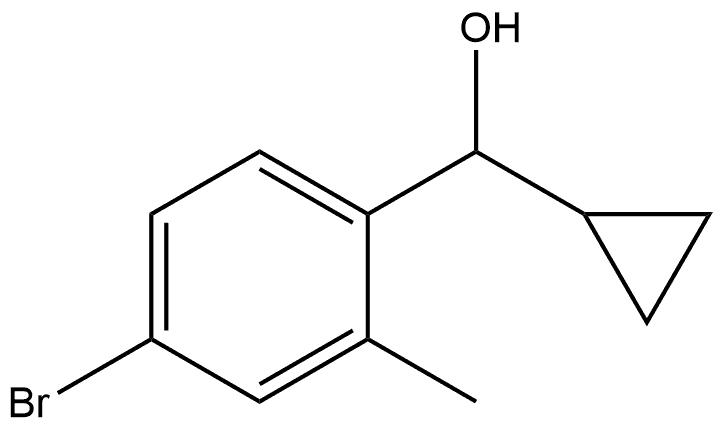 4-溴-α-环丙基-2-甲基苯甲醇 结构式