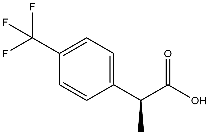 (S)-2-(4-(三氟甲基)苯基)丙酸 结构式