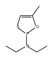 1,3,2-Oxathiaphosphol-2-amine, N,N-diethyl-5-methyl- 结构式