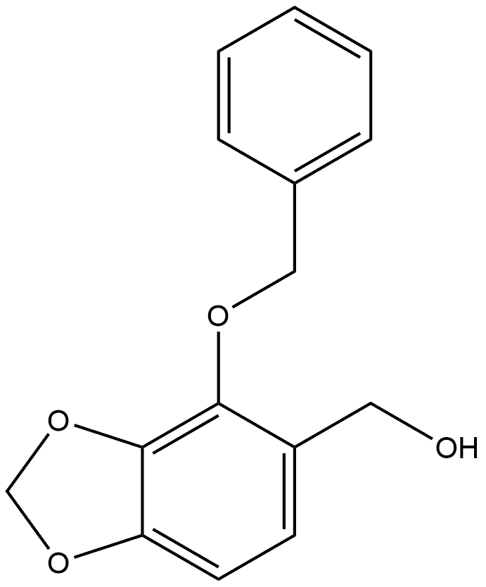 (4-(Benzyloxy)benzo[d][1,3]dioxol-5-yl)methanol 结构式