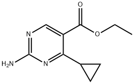 2-氨基-4-环丙基嘧啶-5-羧酸乙酯 结构式
