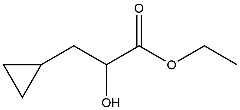 Cyclopropanepropanoic acid, α-hydroxy-, ethyl ester 结构式