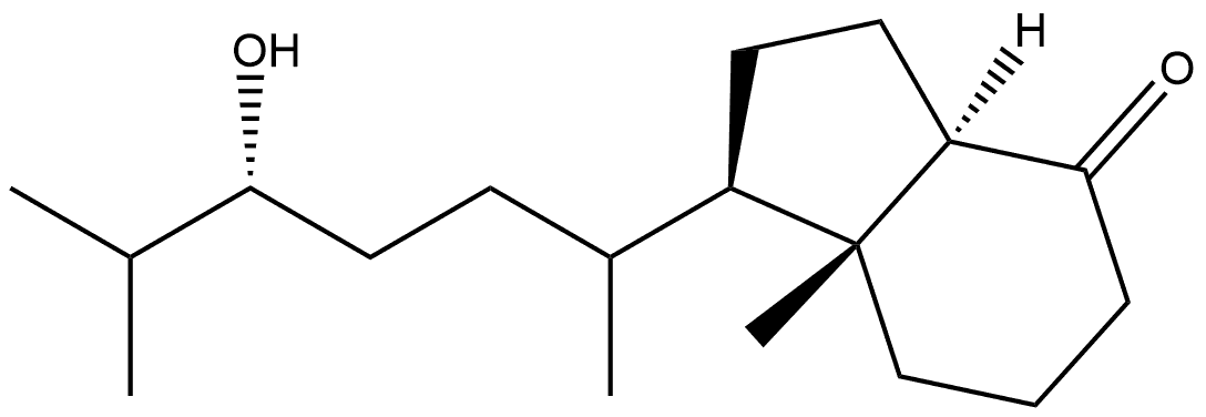 4H-INDEN-4-ONE, OCTAHYDRO-1-(4-HYDROXY-1,5-DIMETHYLHEXYL)-7A-METHYL-, [1R-[1伪(1R*,4R*),3A尾,7A伪]]- (9CI) 结构式