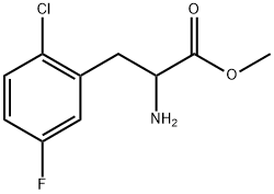 methyl 2-amino-3-(2-chloro-5-fluorophenyl)propanoate 结构式