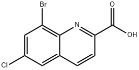 8-bromo-6-chloroquinoline-2-carboxylic acid 结构式