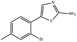 5-(2-Bromo-4-methylphenyl)thiazol-2-amine 结构式