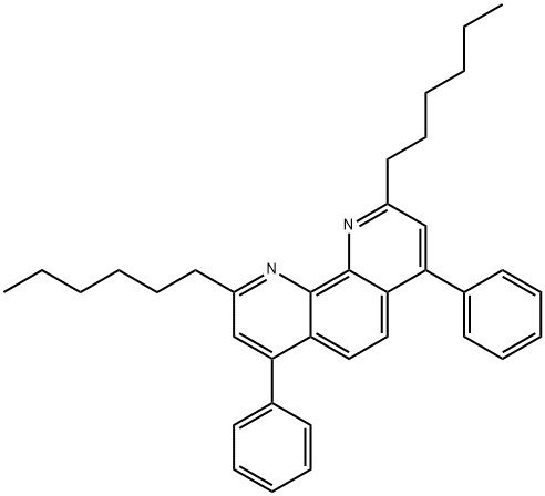 2,9-二己基-4,7-二苯基-1,10-菲咯啉 结构式