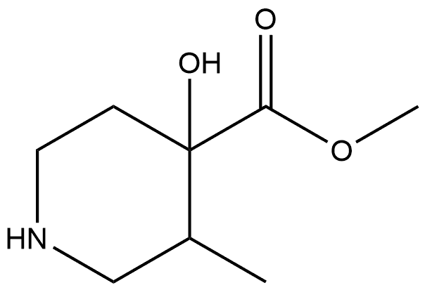 4-羟基-3-甲基哌啶-4-羧酸甲酯 结构式