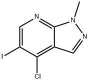 1H-Pyrazolo[3,4-b]pyridine, 4-chloro-5-iodo-1-methyl- 结构式