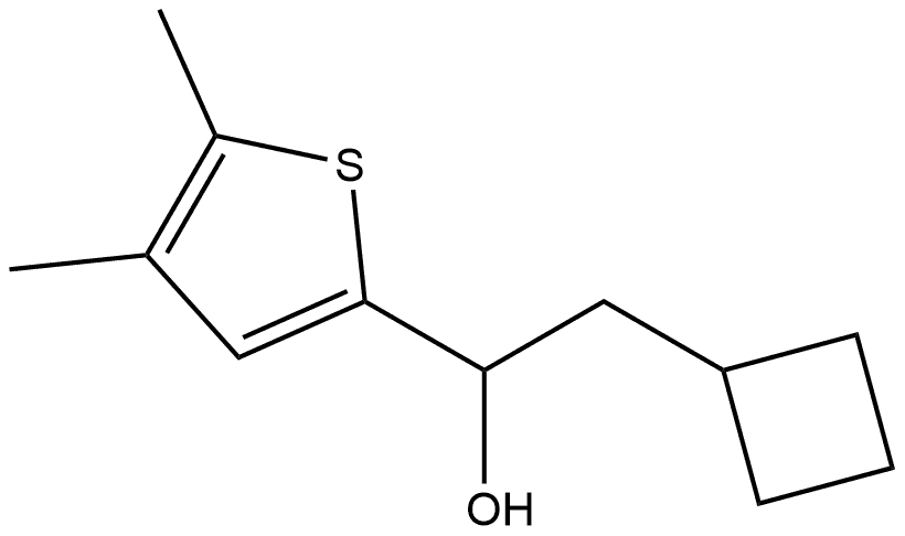 α-(Cyclobutylmethyl)-4,5-dimethyl-2-thiophenemethanol 结构式