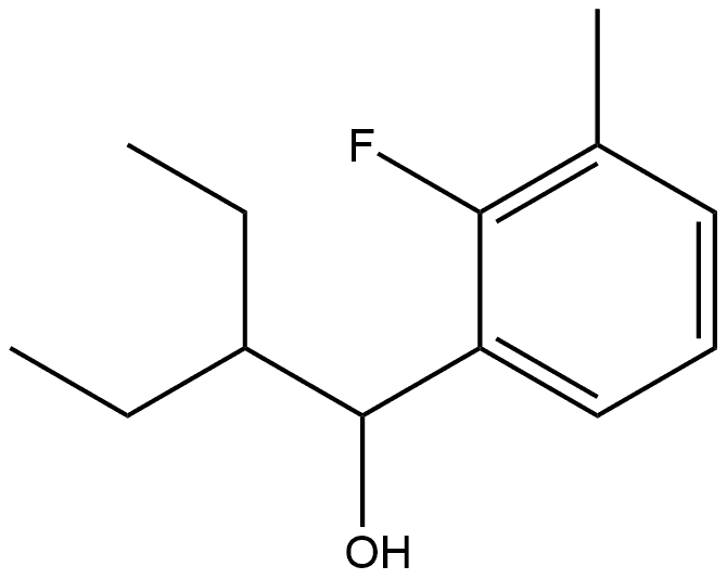 α-(1-Ethylpropyl)-2-fluoro-3-methylbenzenemethanol 结构式
